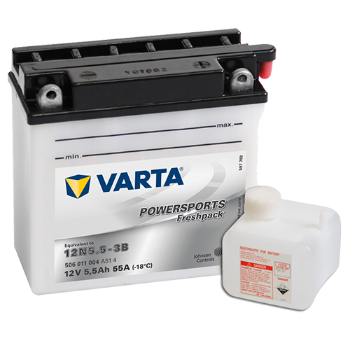 VARTA® Powersports Freshpack batterijen hebben een betrouwbaar startvermogen bij heet en koud weer en een robuuste, trillingsbestendige constructie.