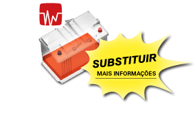 Uma bateria vermelha significa que deve ser substituída